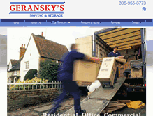 Tablet Screenshot of geranskysmoving.com